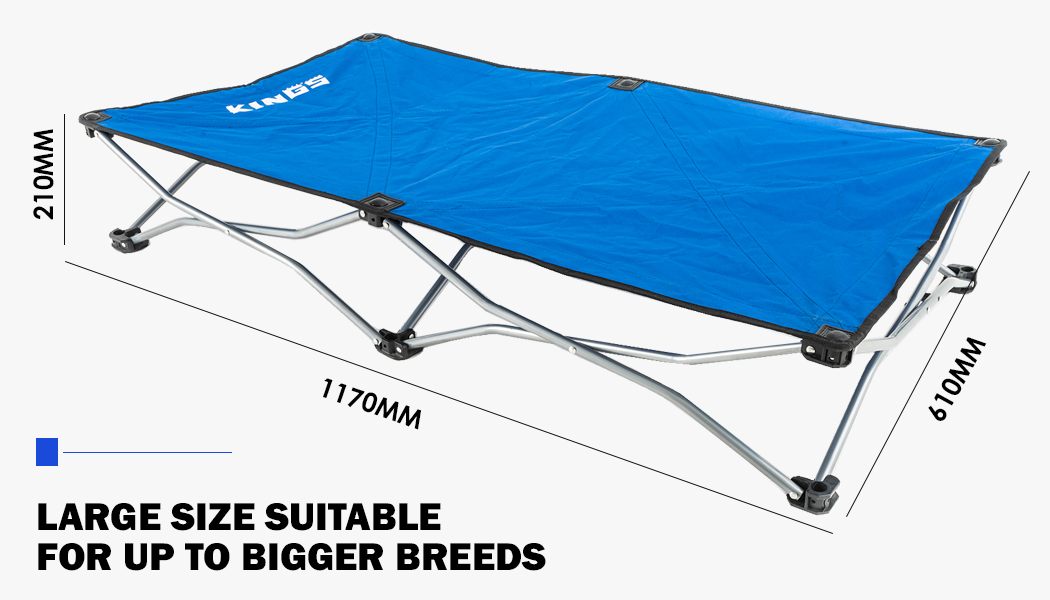 Adventure Kings Folding Outdoor Travel Dog Pet Bed Camping 50kg Tough